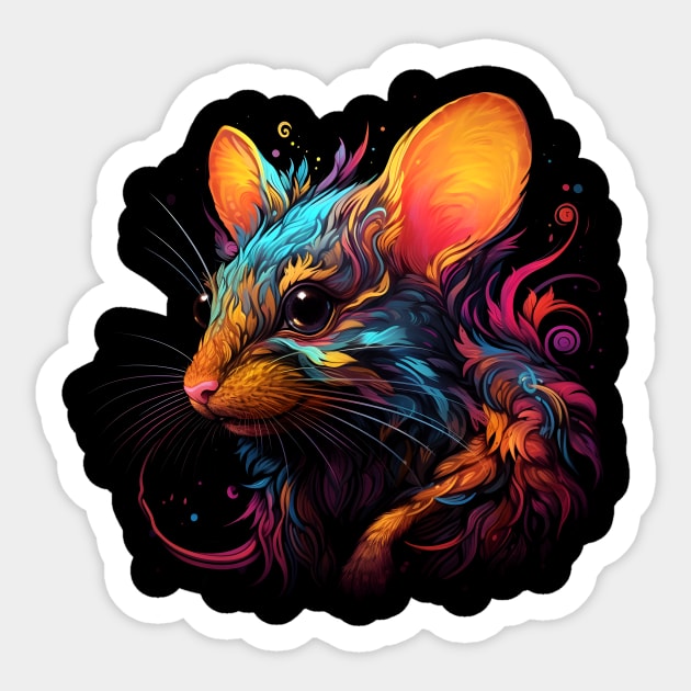 Neon Rodent #4 Sticker by Everythingiscute